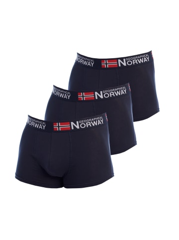 Geographical Norway 3er-Set: Boxershorts in Blue