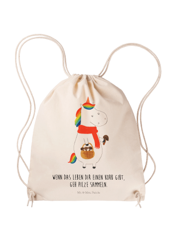 Mr. & Mrs. Panda Jutebeutel Einhorn Pilz mit Spruch in Creme