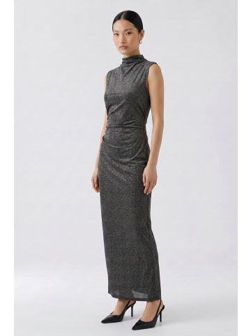 Oui Maxikleid in silver black