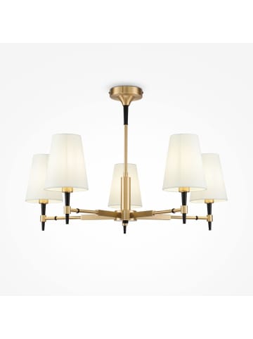 Licht-Erlebnisse Kronleuchter (B)78 x (L)78 x (H)49 cm in Messing WeißMessing Weiß