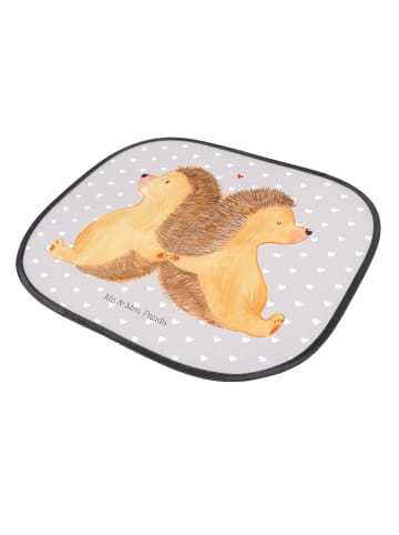 Mr. & Mrs. Panda auto hitzeschutz Igel händchenhaltend ohne Spruch in Grau Pastell