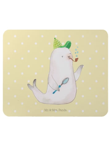 Mr. & Mrs. Panda Mouse Pad Robbe Sherlock ohne Spruch in Gelb Pastell