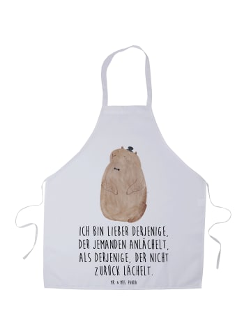 Mr. & Mrs. Panda Grillschürze Murmeltier mit Spruch in Weiß