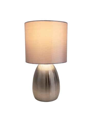 näve Tischleuchte "AURUM" in stahl-blank - (L)17.5 cm x (B)17.5 cm x (H)33 cm