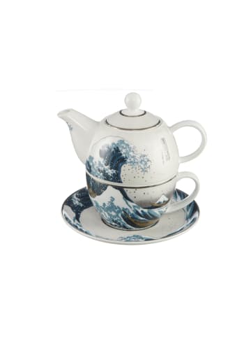 Goebel Tea for One " Katsushika Hokusai - Die Welle " in blau weiß