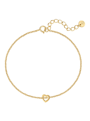 Glanzstücke München Armband Herz aus Sterling Silber in gelbgold