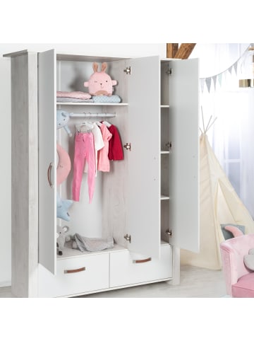roba Kleiderschrank Mila 3-türig mit 2 Schubladen & Soft-Close-Technik