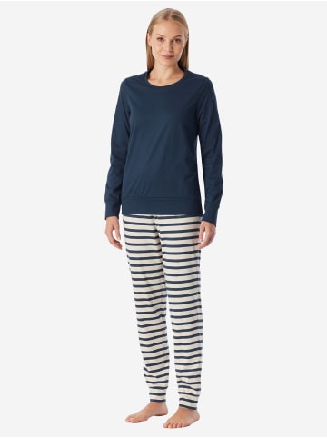 Schiesser Schlafanzug Casual Essentials in deep blue