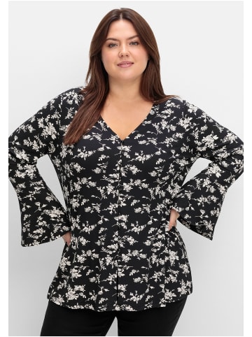 sheego by Joe Browns Langarmshirt in schwarz gemustert