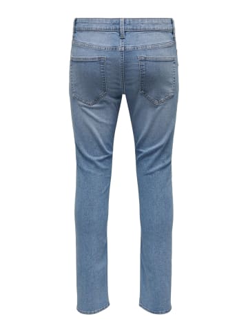 Only&Sons Slim Fit Jeans Basic Hose Stoned Washed Denim Pants ONSLOOM in Hellblau