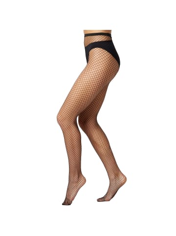 tectake Schwarze Netzstrumpfhose mit kleinen Maschen, schwarz