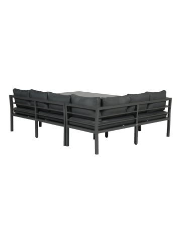 GMD Living Gartenmöbel Sitzgruppe Lounge Set BLAKES in Farbe Schwarz / Polster Schwarz