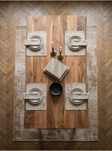 KADIMA DESIGN Esstisch Akazie mit Baumkante, Kompakt, Industrial Style