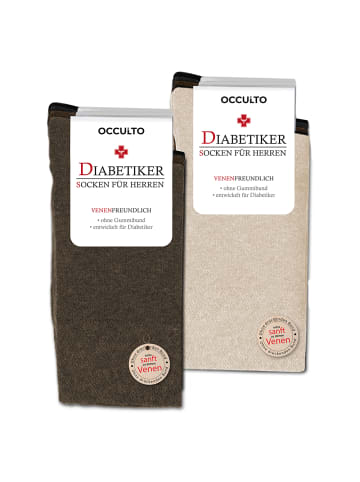 Occulto 10er Pack Diabetikersocken Goetz in Braun Mix