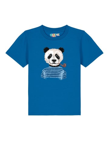 wat? Apparel T-Shirt Panda in Blau