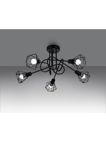 Nice Lamps Deckenleuchte VARPU 5S schwarz stahl (L)58cm (B)58cm (H)28,5cm