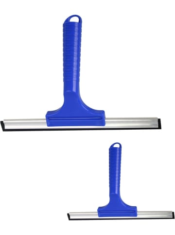 Novaliv Novaliv Sparset Fensterabzieher 23 cm + 35 cm Aluleiste mit Gummilippe in blau