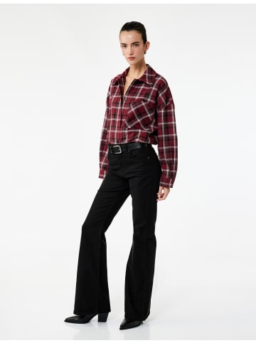 KOTON JACKSACKEN in Bordo Karomuster