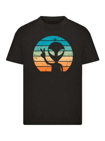 F4NT4STIC T-Shirt Alien Piece Sonnenuntergang in schwarz