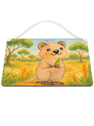 Mr. & Mrs. Panda Holztafel Quokka Happy Design ohne Spruch in Weiß