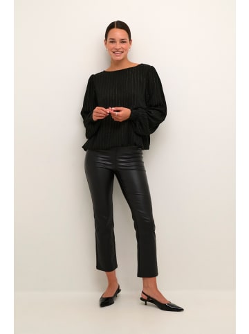 Kaffe Langarm-Bluse KAliv in Black Deep