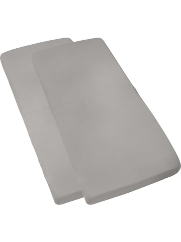 Erwin Müller Single-Jersey Kinder-Spannbettlaken im 2er-Pack Murnau in grau