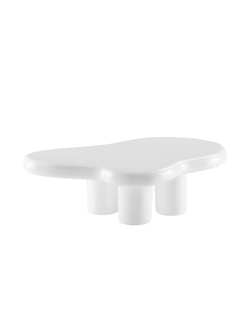 SalesFever Couchtisch Wolkenform im Comic-Stil Design aus Fiberglas in Weiß