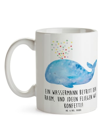 Mr. & Mrs. Panda Geschenktasse Wassermann Ideenflug mit Spruch in Weiß