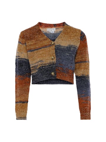 Tanuna Damen Sweater in BRAUN BLAU MEHRFARBIG