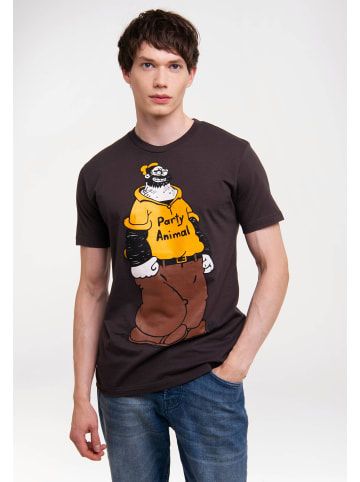 Logoshirt T-Shirt POPEYE - PARTY - ANIMAL in dunkelgrau