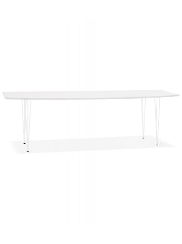 KADIMA DESIGN Ausziehbarer Esstisch Massivholz Weiß | Skandinavisches Design in Weiß