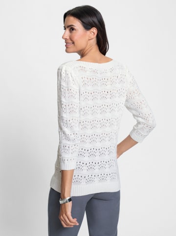 WITT WEIDEN Baumwoll-Pullover in weiß