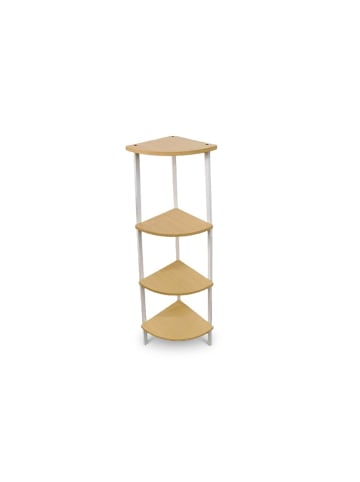 Eckregal in Natur/ Weiß - (B)44,5 x (H)125 x (T)31,5 cm