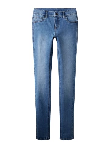 TWO SOON Slim Fit Jeans in Medium Blue Denim