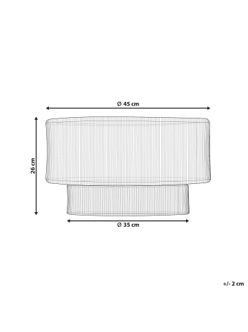 Beliani Deckenleuchten DORING in /Schwarz - (W) 45 x (H) 26 x (L) 45 cm