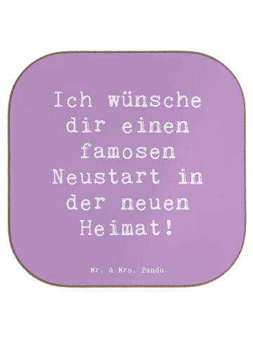 Mr. & Mrs. Panda Tassenuntersetzer Spruch Neustart Umzug mit Spruch in Lavendeltraum
