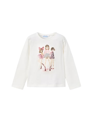 Mayoral Langarmshirt mit Pailletten in macchiato