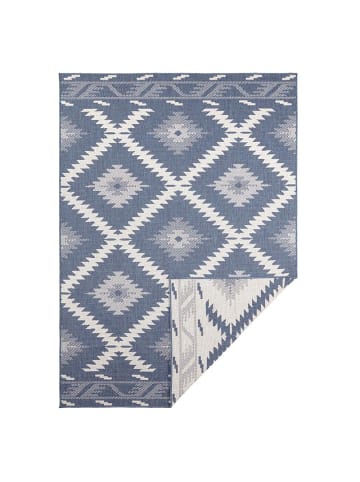 NORTHRUGS In- & Outdoor Wendeteppich Malibu Blau Creme