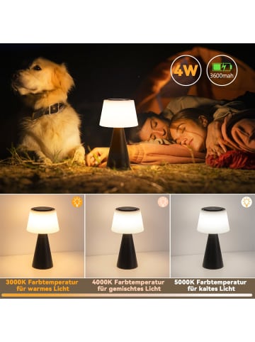 ZMH Tischleuchte LED in schwarz Touch Dimmbar 3600mhA Kabellos Akku