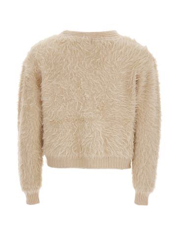 Swirly Damen Strickjacke in Dunkelbeige