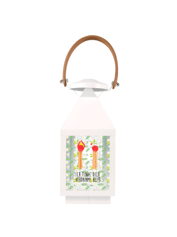 Mr. & Mrs. Panda Laterne Streichhölzer mit Spruch in Transparent