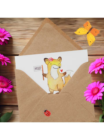 Mr. & Mrs. Panda Einladungskarte Sozialarbeiterin Stärketage mit... in Weiß