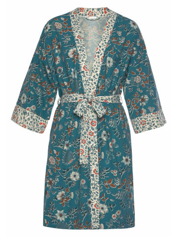 LASCANA Kimono in rauchblau-ecru