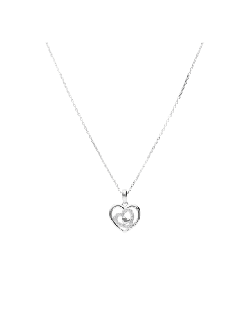 Lucardi 925 Silber Halskette  Herz