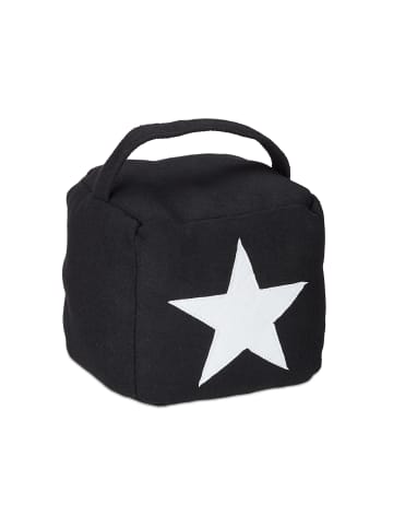 relaxdays 3x Türstopper "Stern" in Schwarz