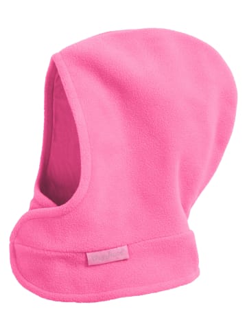 Playshoes Fleece-Schalmütze mit Klettverschluß in Pink