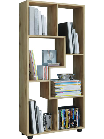 VCM  Holz Stand Regal Raumteiler Bücherregal Blina in Honig-Eiche