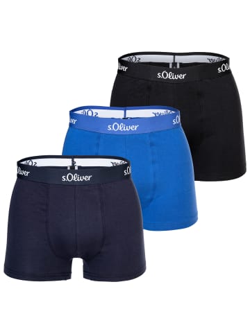S. Oliver Boxershort 3er Pack in Blau