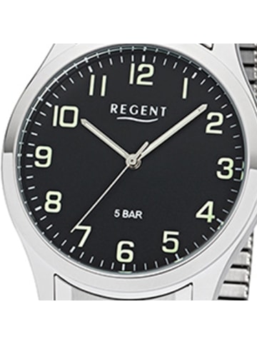 Regent Armbanduhr Regent Zugarmband silber mittel (ca. 39mm)