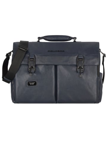 Piquadro Harper Aktentasche Leder 43 cm Laptopfach in night blue